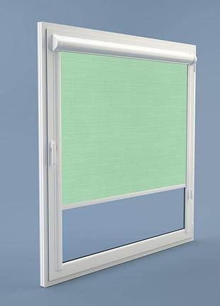 Рулонная штора rolets лён 2-2073-1050 105x170 см закрытого типа мятная