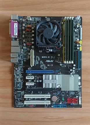 Материнская плата asus m2n-sli socket am2/am2+/am3 nforce560 sli + процессор + озу + видео