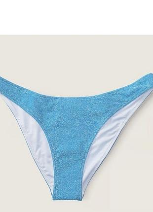 Плавки pink by victoria's secret блакитнi shimmer brazilian bikini bottom