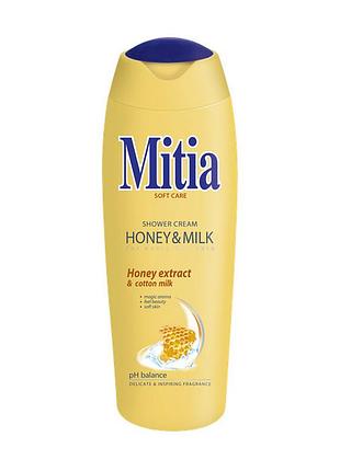Гель для душу mitia мед з молоком 8595025809506 400 мл