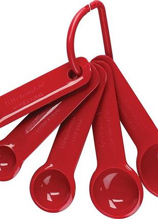 Набор мерных ложек kitchenaid universal kqg057ohere 5 шт красный