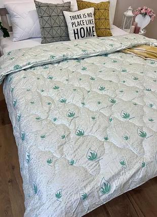 Ковдра двоспальна стьобана зимова з волокна aloe vera leri max 21526 180х210 см біла
