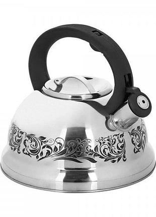 Чайник со свистком bohmann bh-7642-27 2.7 л серебристый