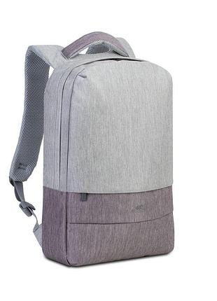 Рюкзак міський rivacase 7562 grey/mocha 12х30.5х46 см сірий із мокко