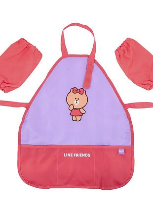 Фартук для творчества с нарукавниками yes line friends 743405 54х47 см