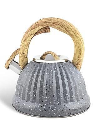 Чайник со свистком edenberg eb-8810-grey 3 л серый