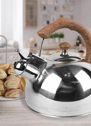 Чайник со свистком edenberg eb-3559-brown 3.5 л коричневый