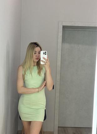 Міні сукня в рубчик 2