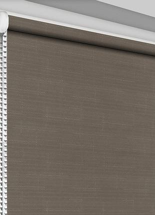 Рулонная штора rolets лён 1-7437-1000 100x170 см открытого типа мокрый асфальт
