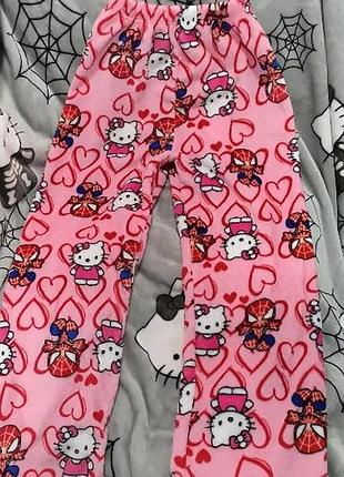 1🕷️ яскраві флісові штани hello kitty & spider-man — комфорт і затишок на кожен день