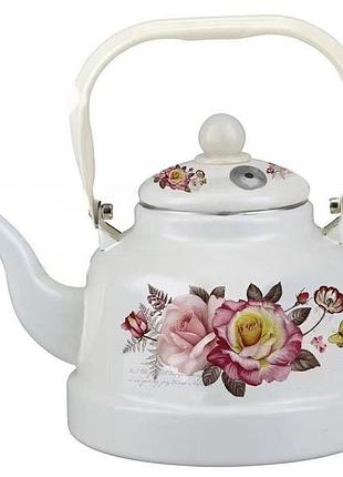Чайник на плиту edenberg розы eb-3355-roses-white 1.7 л белый