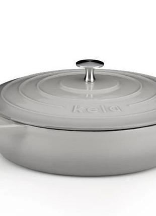 Сотейник с крышкой kela сalido 12611 28 см 3.2 л серый