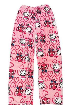 🎀 стильные и мягкие флисовые штаны hello kitty & spider-man