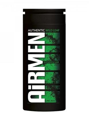 Шампунь-гель для душа 2в1 authetnic airmen wild leaf 8595025834577 400 мл