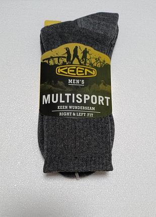 Чоловічі термошкарпетки keen wunderseam multisport (42-45) merino wool темно-сірий