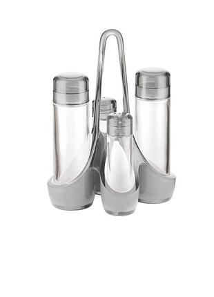 Набор для специй на подставке guzzini everyday 24880092 24х18,5х14 см серый