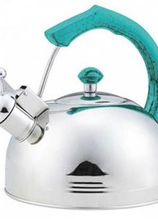Чайник со свистком edenberg eb-3560-turquoise 3.5 л бирюзовый