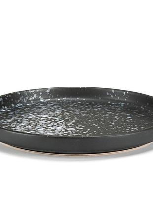 Тарелка десертная holmer volcano dp-01205-bd 20.5 см черная