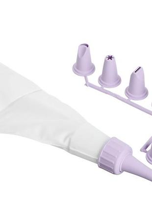Мешок кондитерский с насадками ardesto tasty baking ar-2307-lp фиолетовый