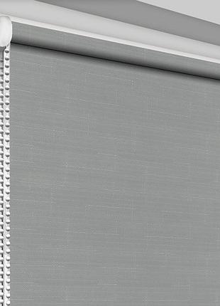Рулонная штора rolets лён 1-7389-1150 115x170 см открытого типа серебристая