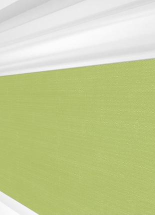 Рулонная штора rolets лён 2-873-925 92.5x170 см закрытого типа салатовая