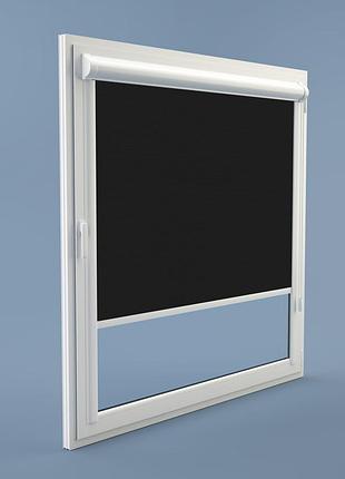 Рулонная штора rolets соломка 2-1991-500 50x170 см закрытого типа черная