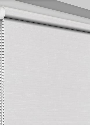 Рулонная штора rolets лён 1-800-925 92.5x170 см открытого типа белая