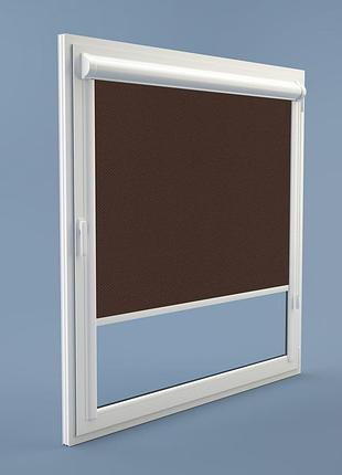 Рулонная штора rolets роял 2-804-1500 150x170 см закрытого типа шоколадная