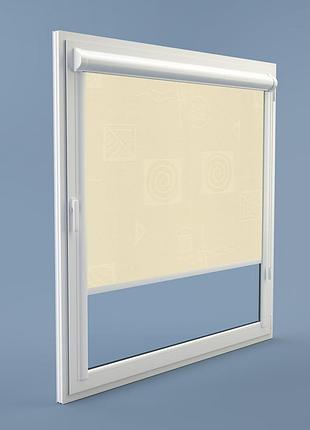 Рулонная штора rolets икеа 2-1800-1350 135x170 см закрытого типа бежевая