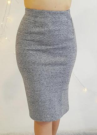 Юбка- карандаш светло серого цвета от бренда h&amp;m