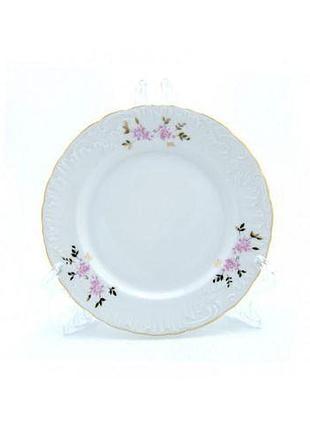 Тарілка обідня cmielow pink flower 9704-21-t 21 см