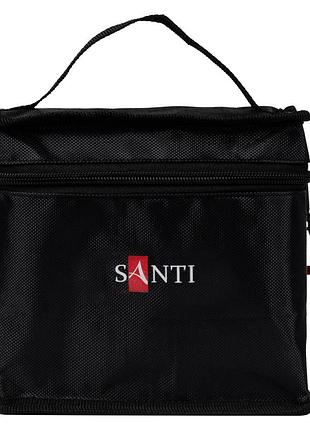 Сумка для маркерів на 60 шт santi 390709 9.5х16.5х18 см чорна