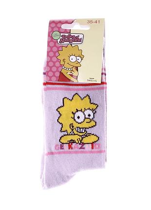 Носки simpson lisa geekazoid бледно-розовый дит 35 - 41