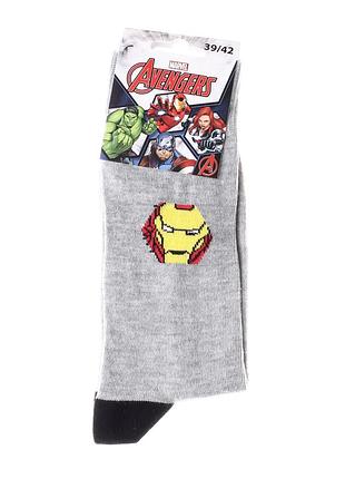 Носки marvel iron man светло-серый дит 39-42