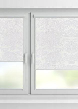 Рулонная штора rolets цветы 2-52763-450 45x170 см закрытого типа белая