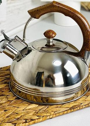 Чайник со свистком edenberg eb-3555-brown 2.5 л коричневый