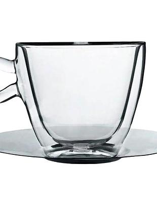 Чашка с двойными стенками luigi bormioli thermic glass a-10086-s-0102-aa-01 165 мл