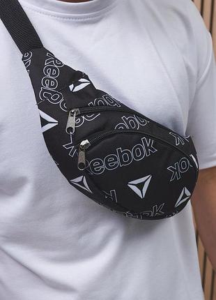 Бананка reebok черный, белый лого шт.