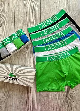 Подарочный набор мужских трусов lacoste из хлопкового материала, 5 штук l