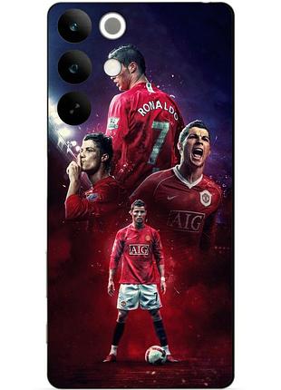 Силіконовий чохол бампер для realme c85 з малюнком ronaldo mu роналдо