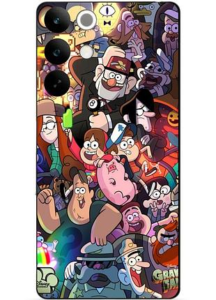 Силіконовий чохол бампер для realme c85 з малюнком гравіті фолз gravity falls