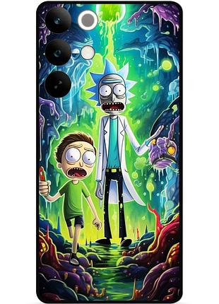 Силіконовий чохол бампер для realme c85 з малюнком рік і морті rick and morty
