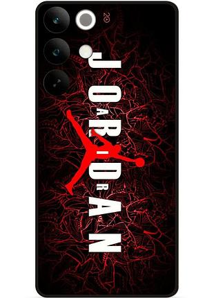 Чехол силиконовый бампер для realme c85 с рисунком air jordan джордан
