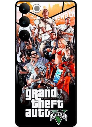 Силіконовий бампер чохол для realme c85 з малюнком gta гта