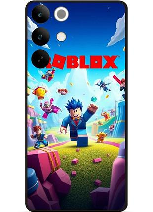 Силіконовий чохол бампер для realme c85 з малюнком roblox гра в кальмара роблокс