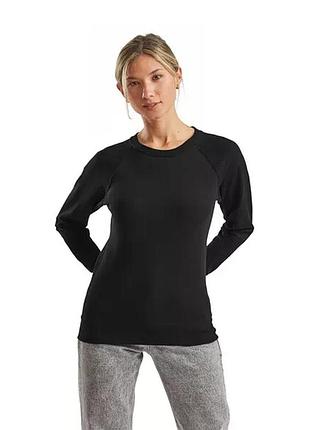 Світшот жіночий чорний светр легкий lightweight raglan fruit of the loom,2xl