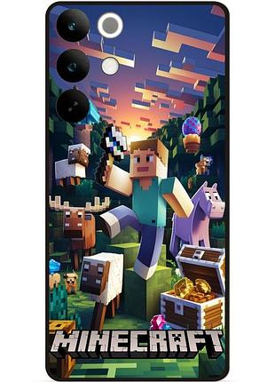 Силіконовий чохол бампер для realme c85 з картинкою minecraft майнкрафт