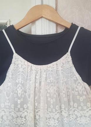 Zara стильне плаття сарафан з вишитого мережива 6 років 5