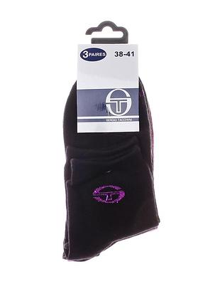 Носки sergio tacchini 3-pack черный, розовый жин 38-41