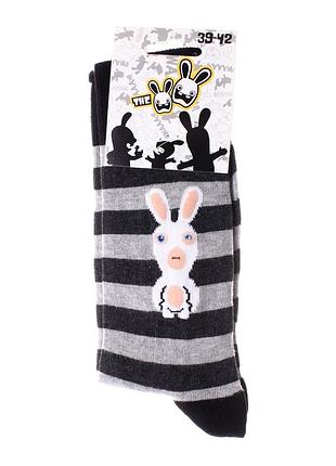 Носки lapins cretins lapin et rayures светло-серый дит 39-42